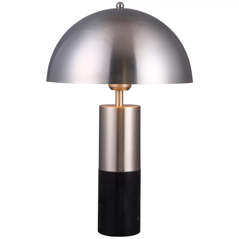 Lexi Lighting Lucien Black Marble Stone Table Lamp