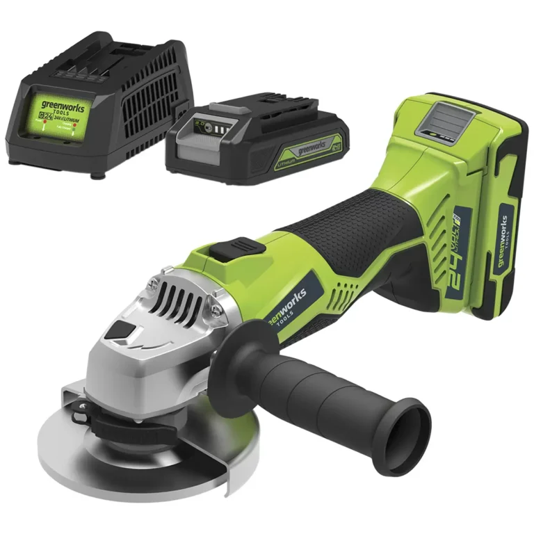 Greenworks 24V Angle Grinder Kit with Battery and Charger 11.5cm