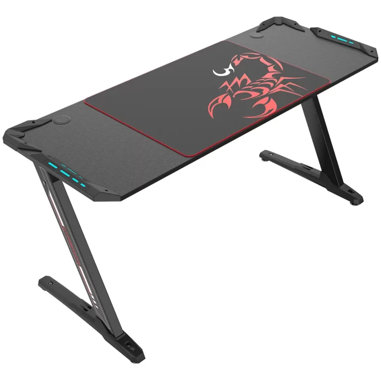 Eureka Ergonomic Gaming Desk with RGB Lights Z60