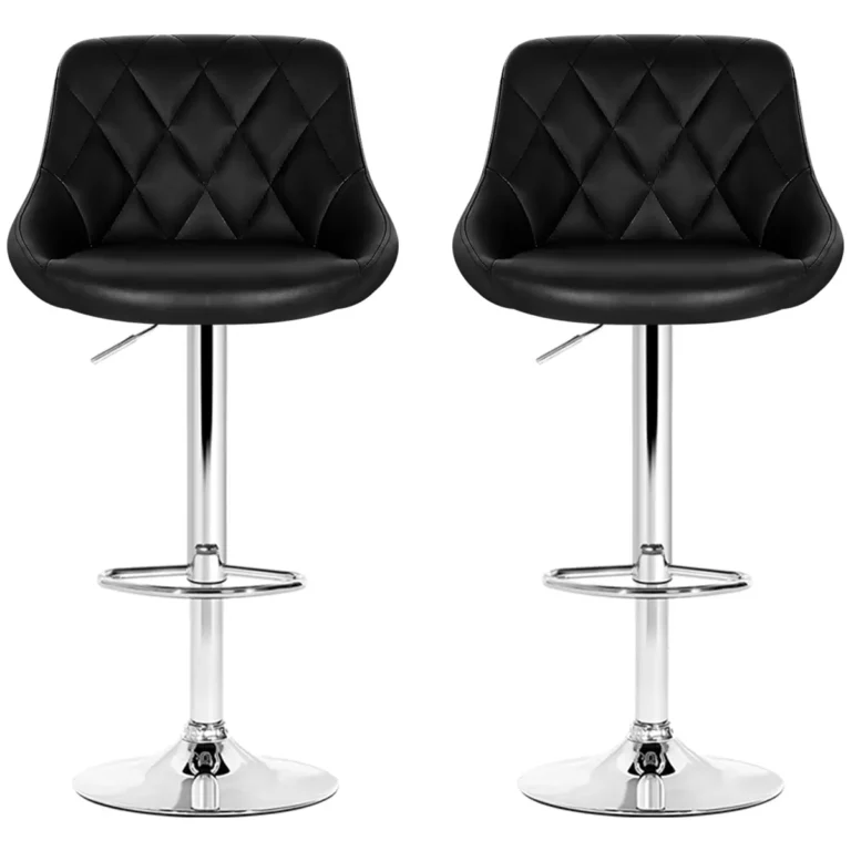 Artiss Black Gaslift Swivel Barstool 2 Pack