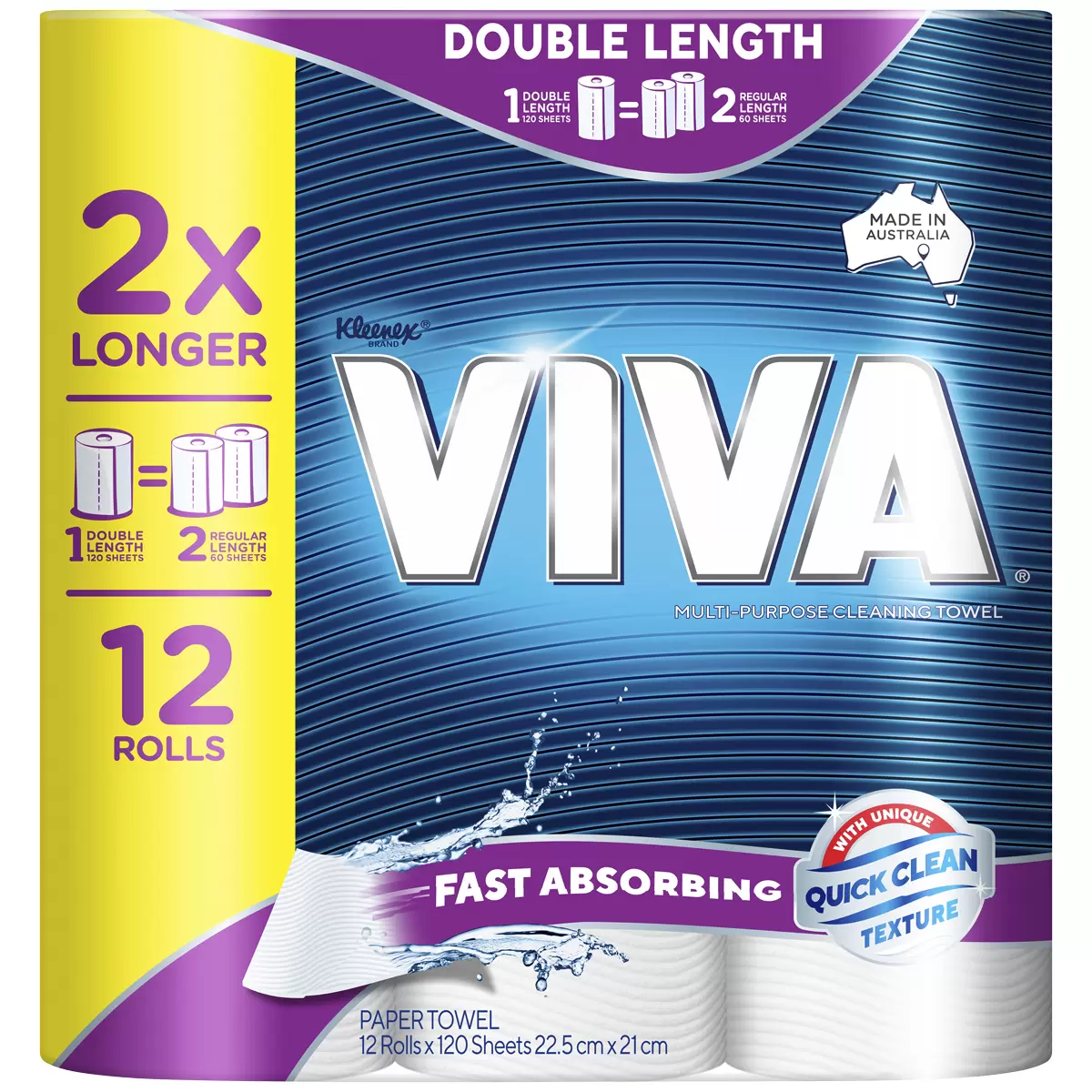 Viva Paper Towel Double Roll 12 x 120 Sheets