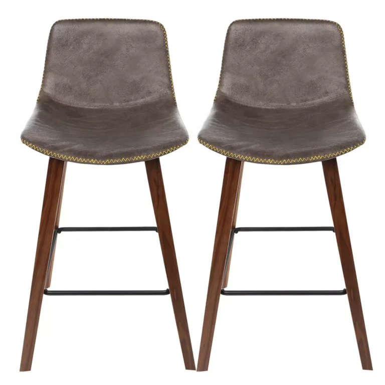 Artiss Cafe Barstool Wood Walnut 2 Pack