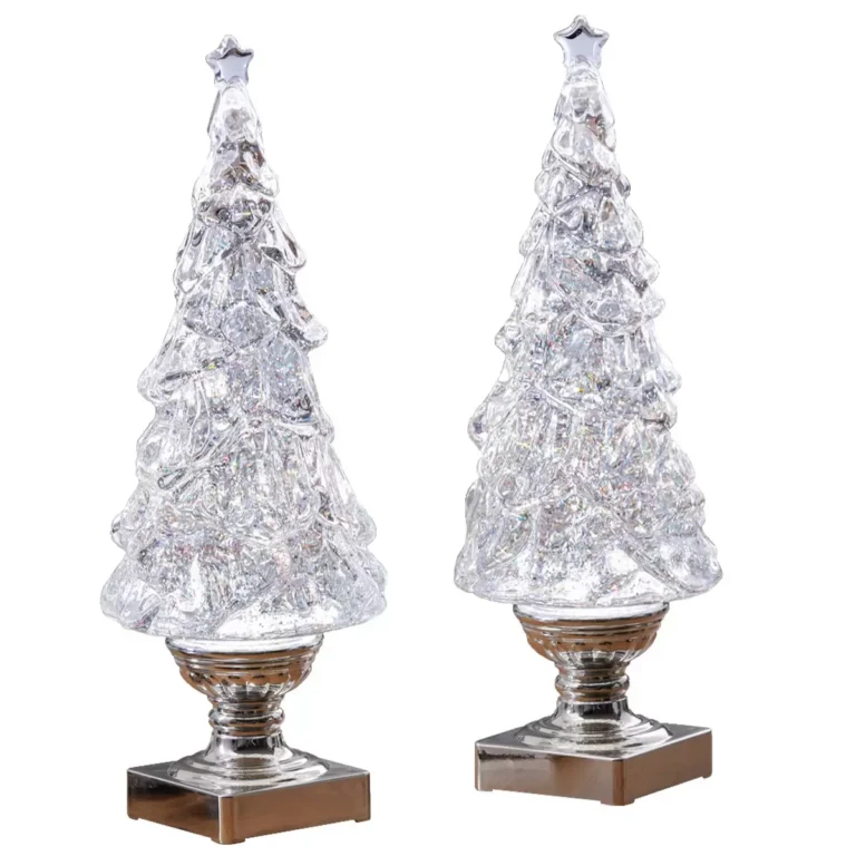 Lighted Glitter Tree Lamps 2 Piece