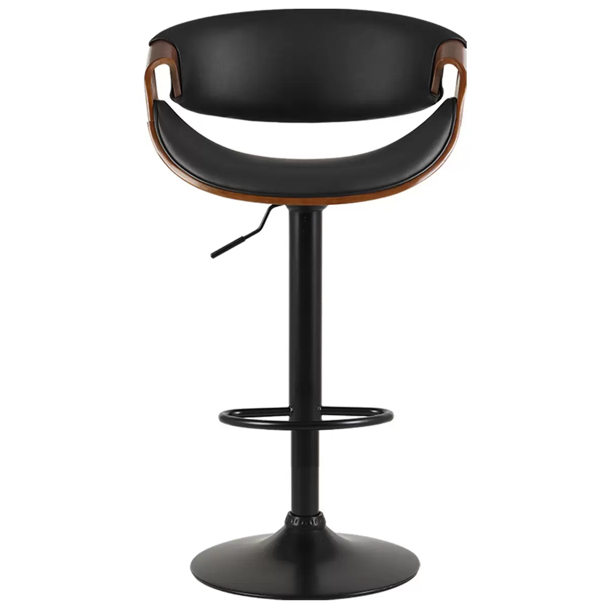 Artiss Tub Seat Wooden & Leather 1 Pack Barstool Black