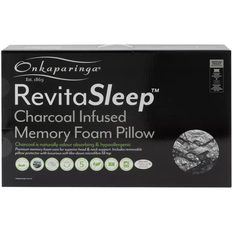 Onkaparinga Revitasleep Charcoal Infused Memory Foam Pillow