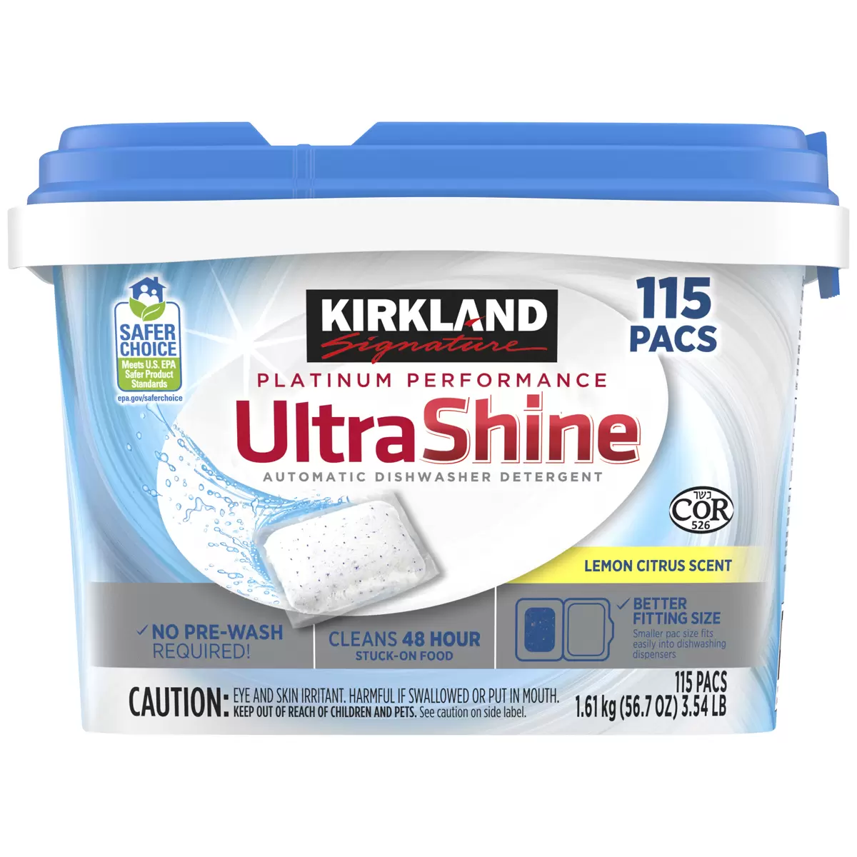 Kirkland Signature Safer Choice Dishwashing Pacs 2 x 115 Count