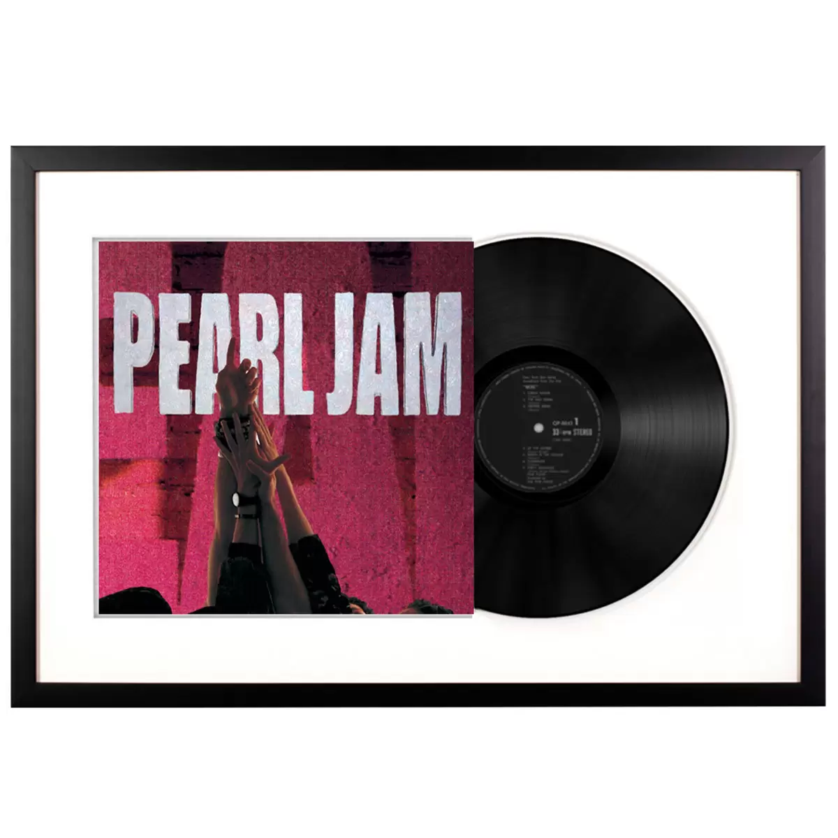 Framed Pearl Jam Ten Vinyl Album Art