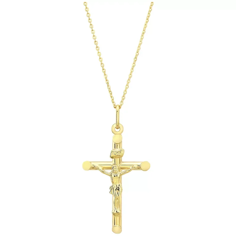 14KT Yellow Gold Crucifix Cross Pendant