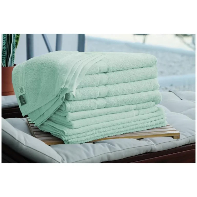 Kingtex Plain Dyed Combed Cotton Bath Sheet Set 14 Piece