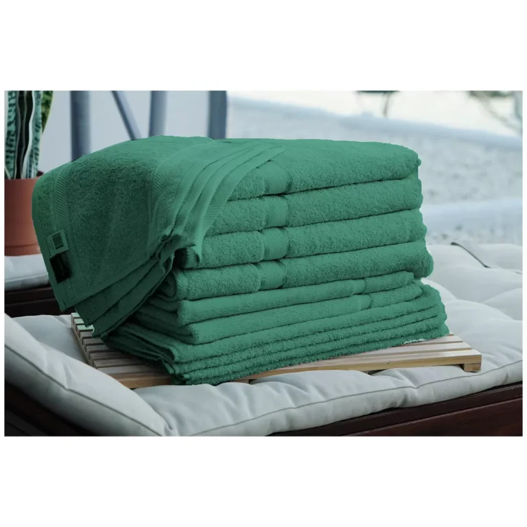 Kingtex Plain Dyed Combed Cotton Bath Sheet Set 14 Piece