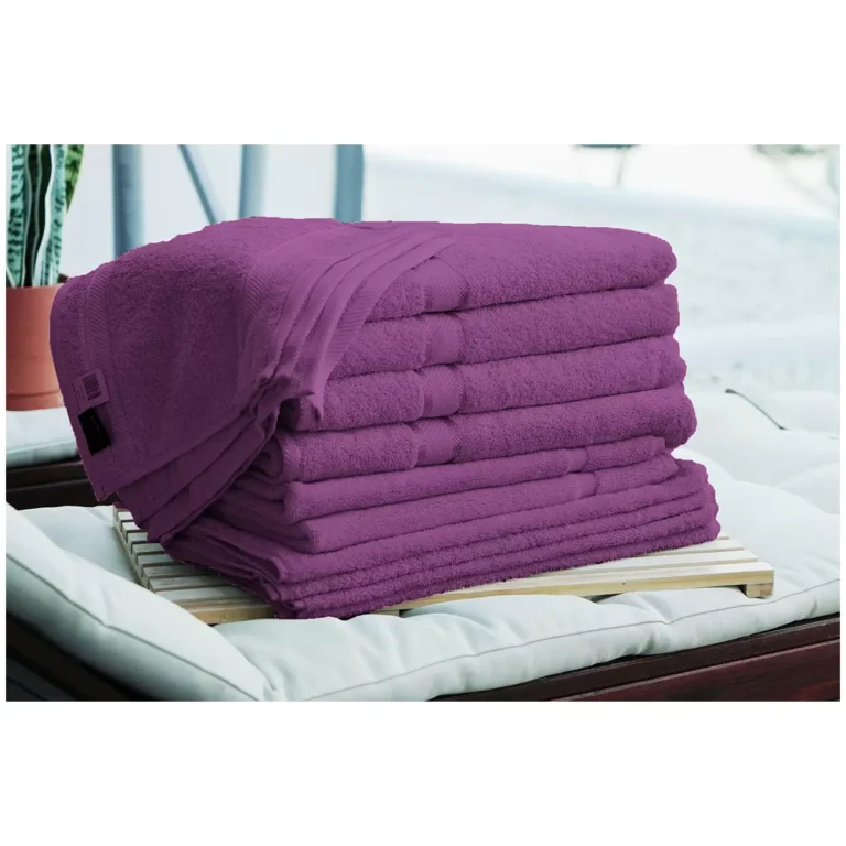 Kingtex Plain Dyed Combed Cotton Bath Sheet Set 14 Piece