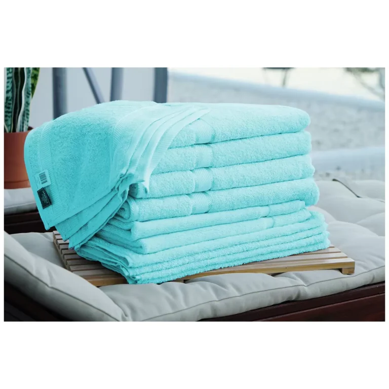 Kingtex Plain Dyed Combed Cotton Bath Sheet Set 14 Piece