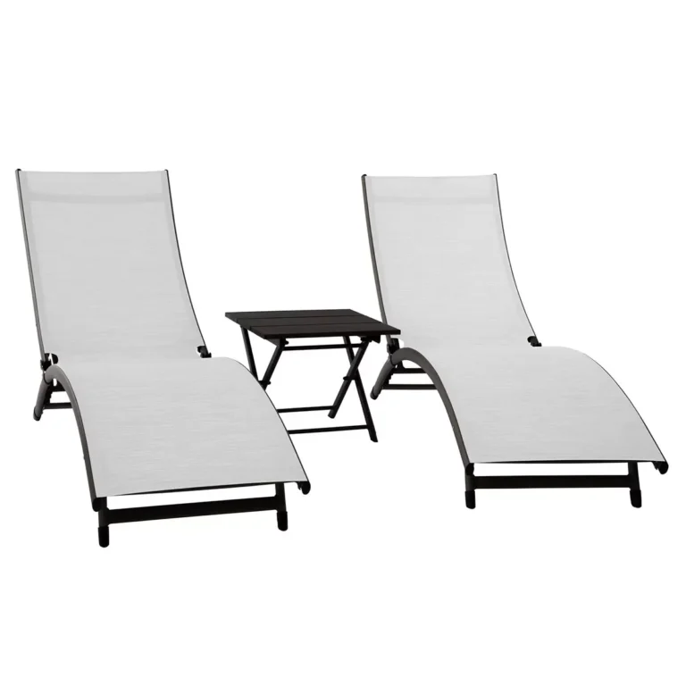 Vivere Coral Springs Chaise Lounge And Table 3 Piece Set