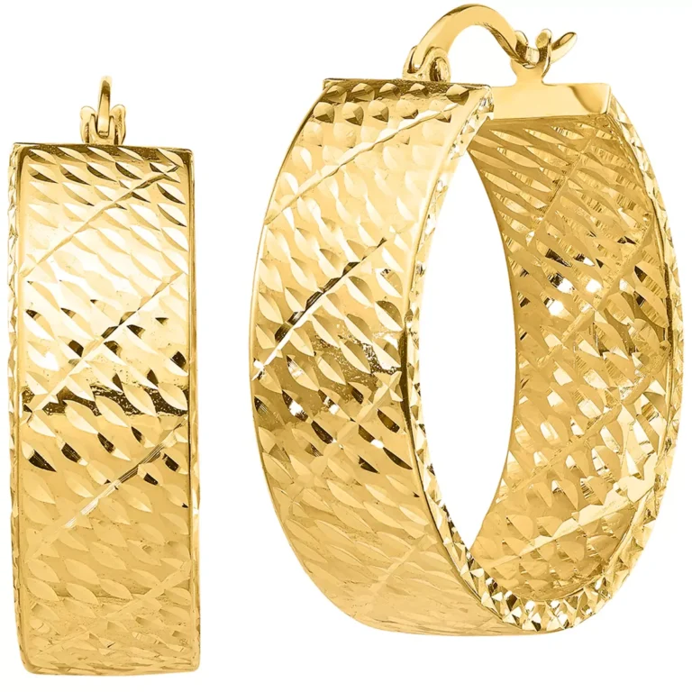 14KT Yellow Gold Round Hoop Earrings