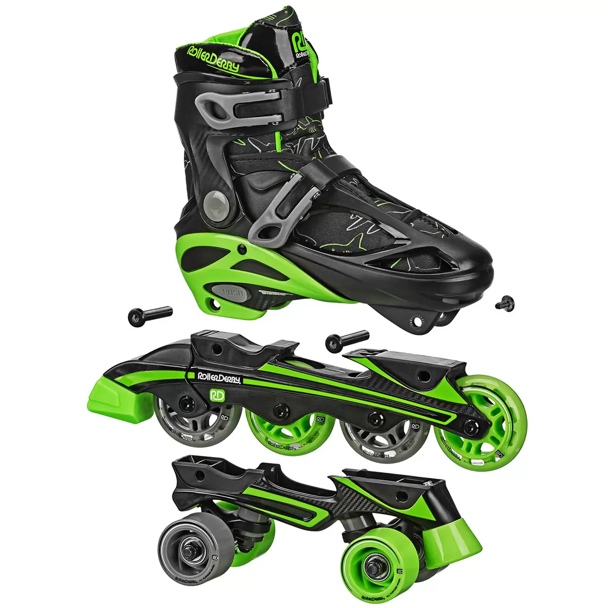 Roller Derby Rollerskates Sprinter Green