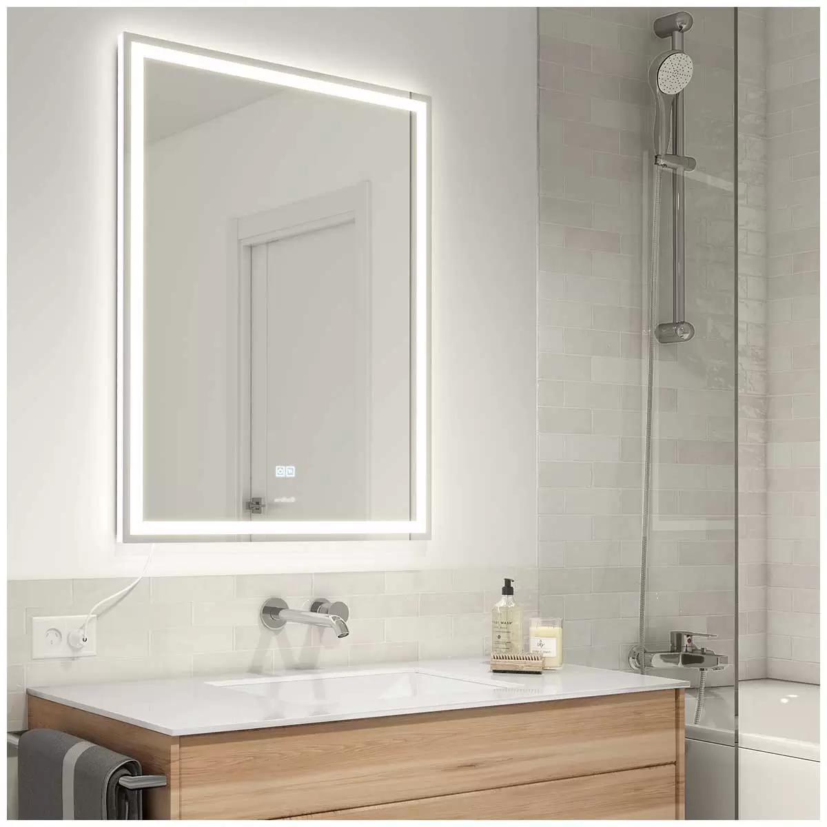 Artika Aurea Integrated LED Plug In Wall Mirror