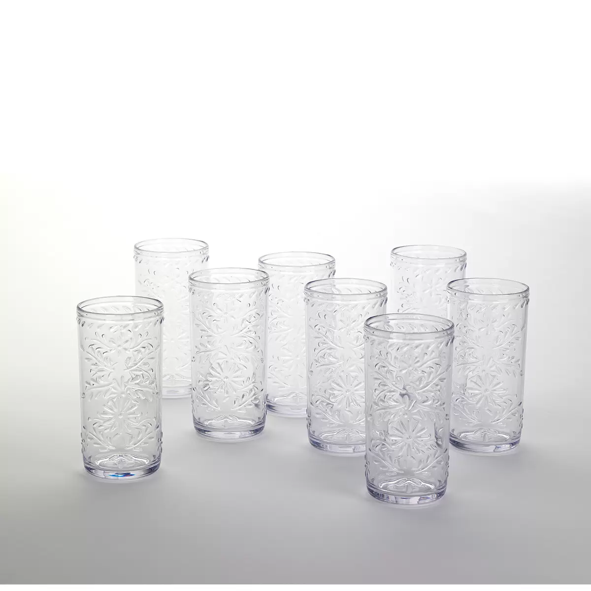 Jia Wei Tritan Tumblers 8 Pack x 680ml Clear