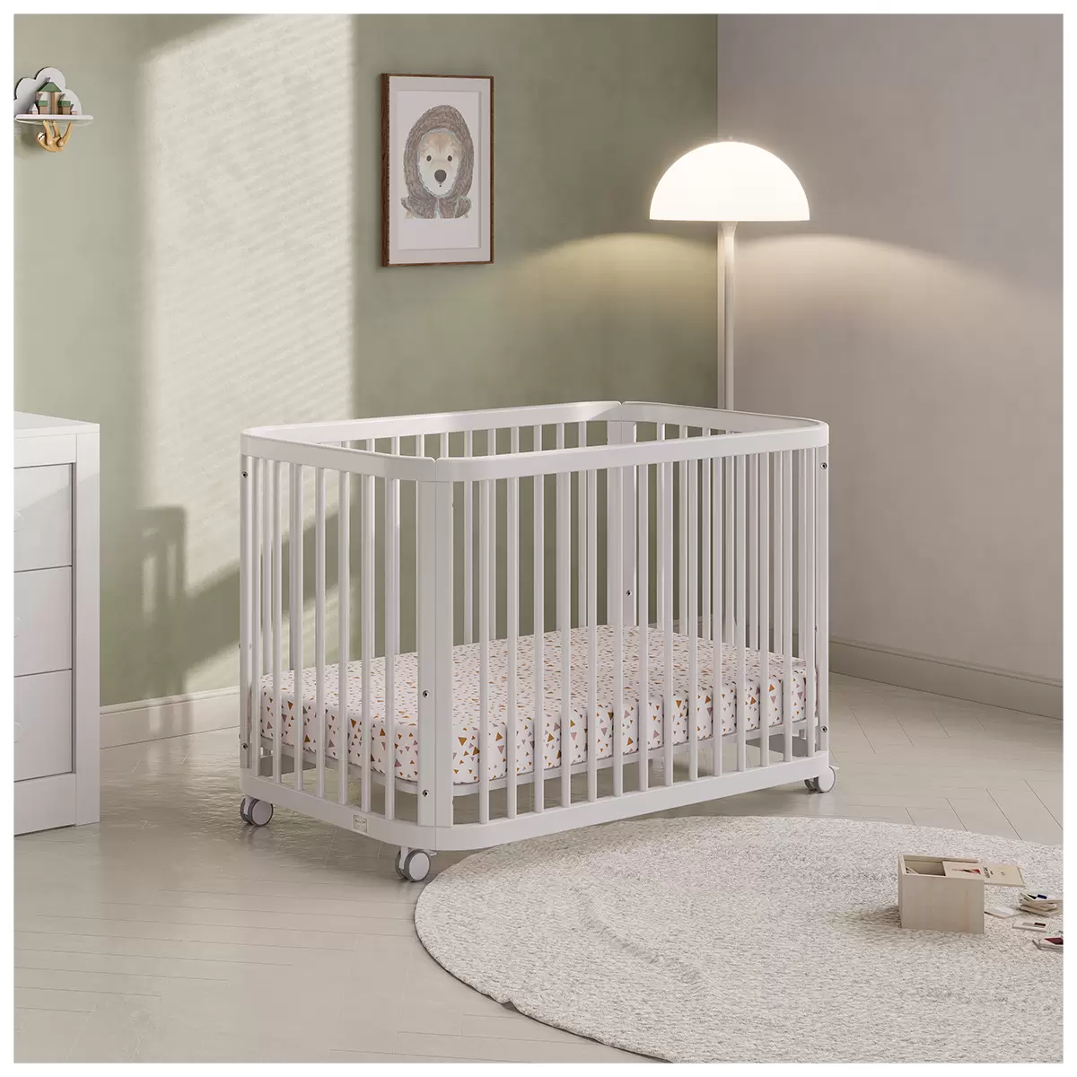 Boori Waratah Sage Compact Cot Bed Barley