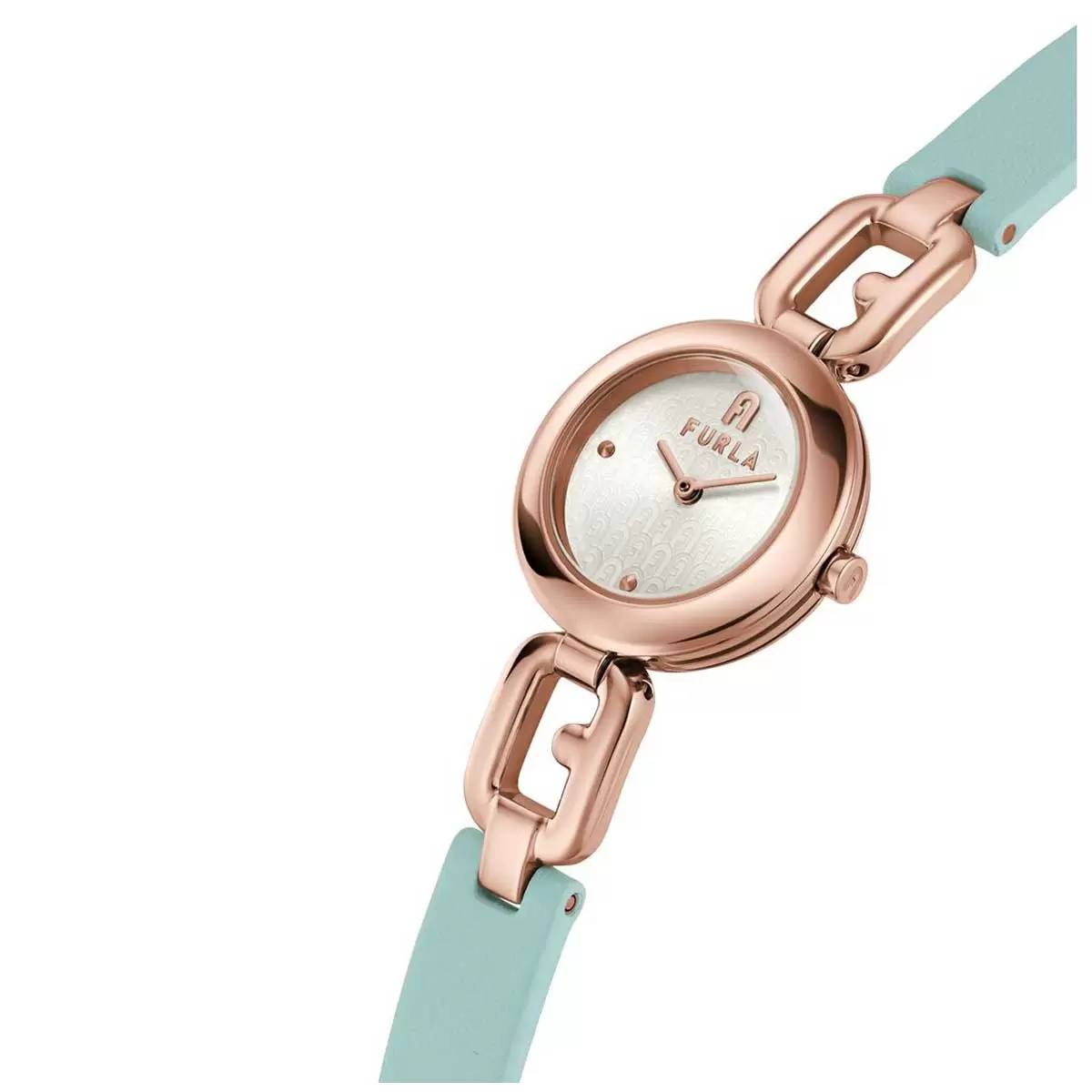 Furla Arco Chain Green Leather Women's Watch