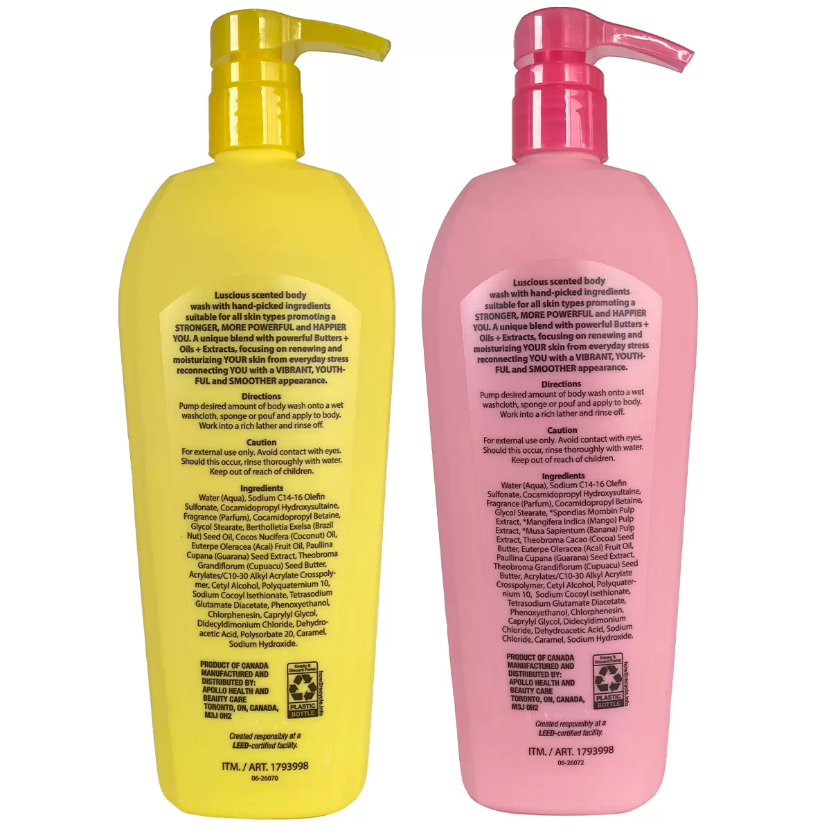 Nutrius Brazilian Body Wash Coco & Berry Bliss 2x750ml