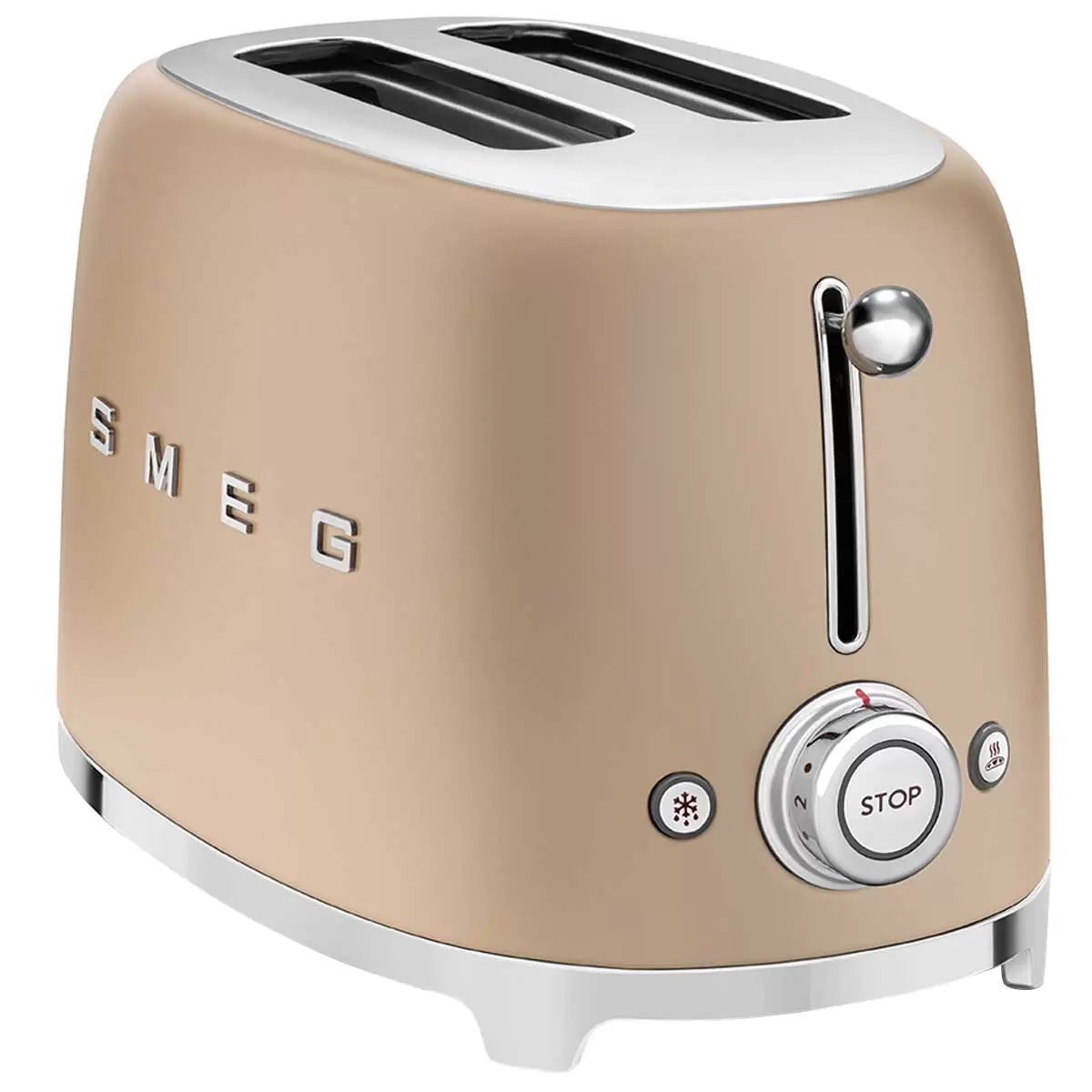 Smeg 50's Style Toaster 2 Slice Matte Champagne TSF01CHMAU