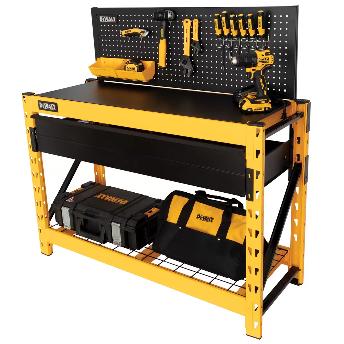 DEWALT 2-Shelf Industrial Storage Rack Work Station