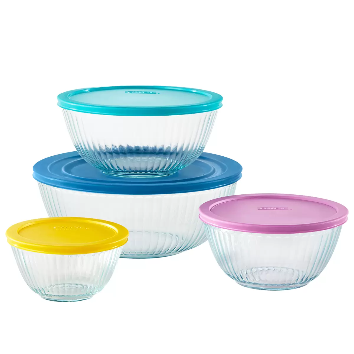 Pyrex Sculpted Mixing Bowls 8 Piece Set