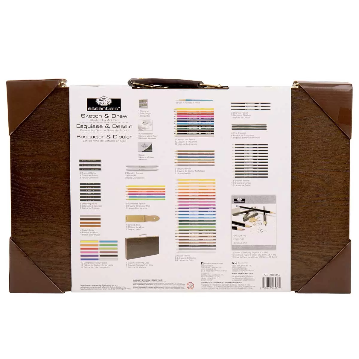 Royal & Langnickel Essentials Sketch And Draw Art Set 115 Pieces