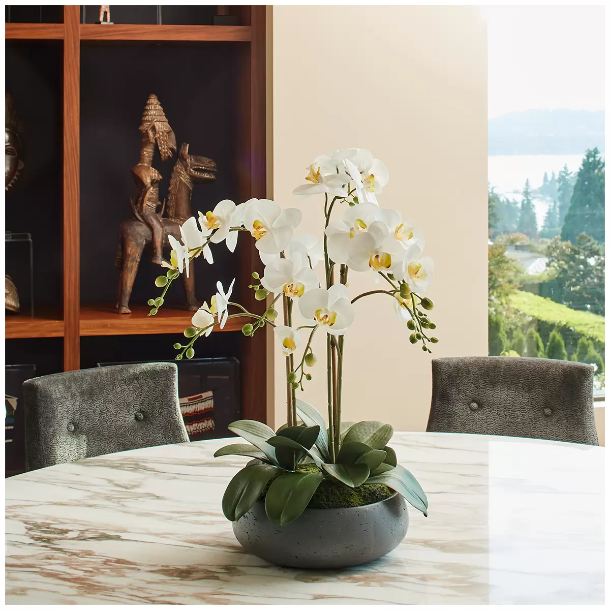 Faux Phalaenopsis Orchid Arrangement