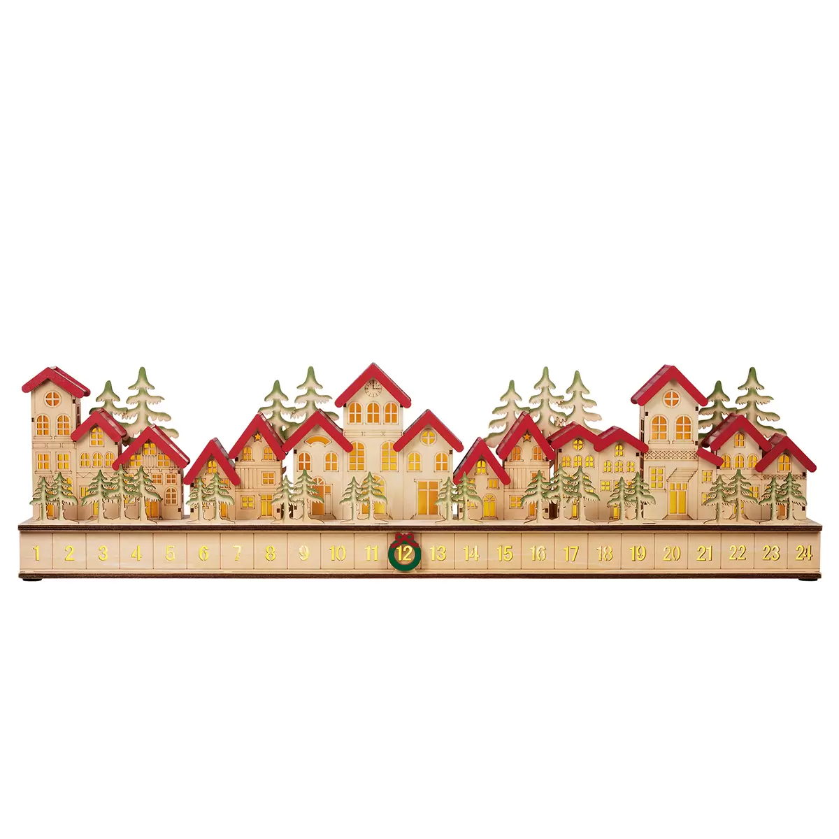 LED Wooden House Advent Calendar