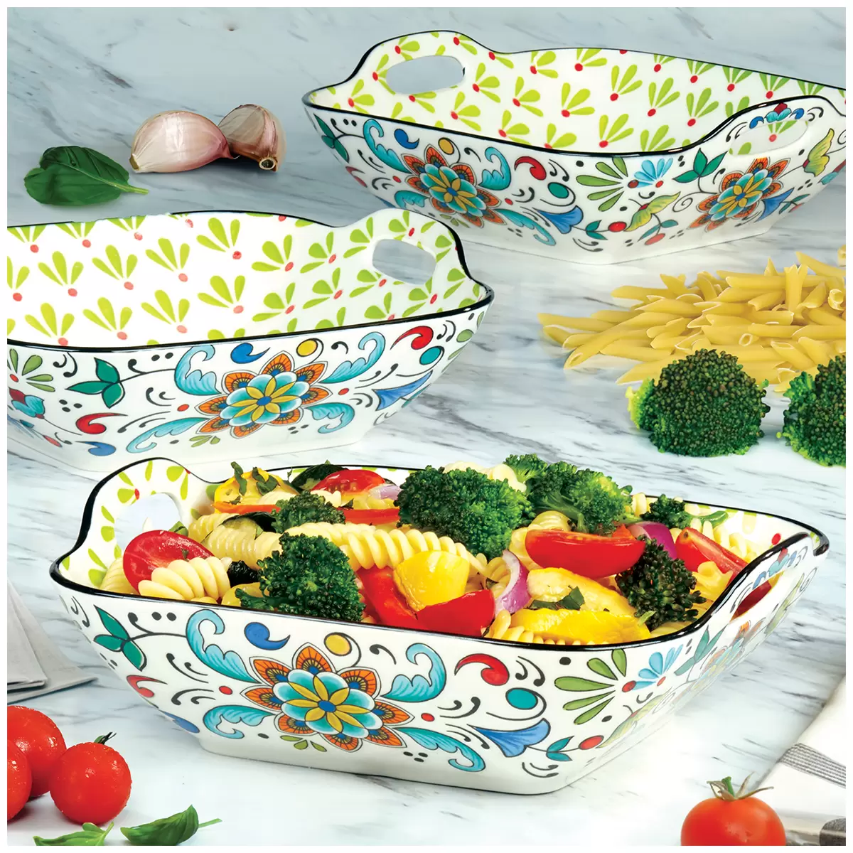 Certified Square Bowls 3 Piece Set