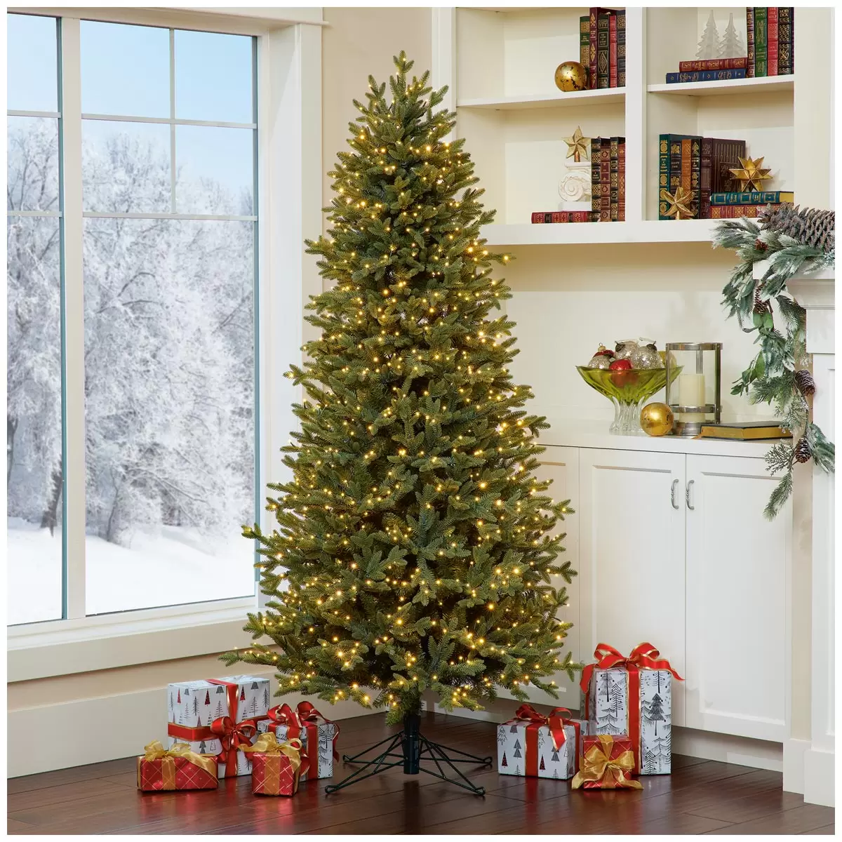 Slim Pre-Lit Aspen Micro Dot LED Christmas Tree 2M