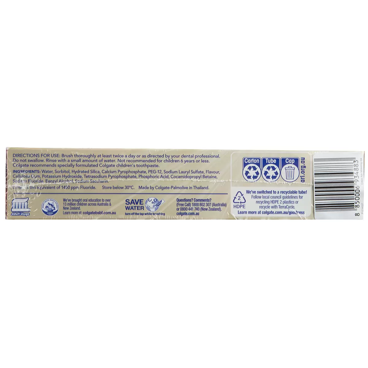 Colgate Advanced Whitening Tartar Control Toothpaste 4 x 200g