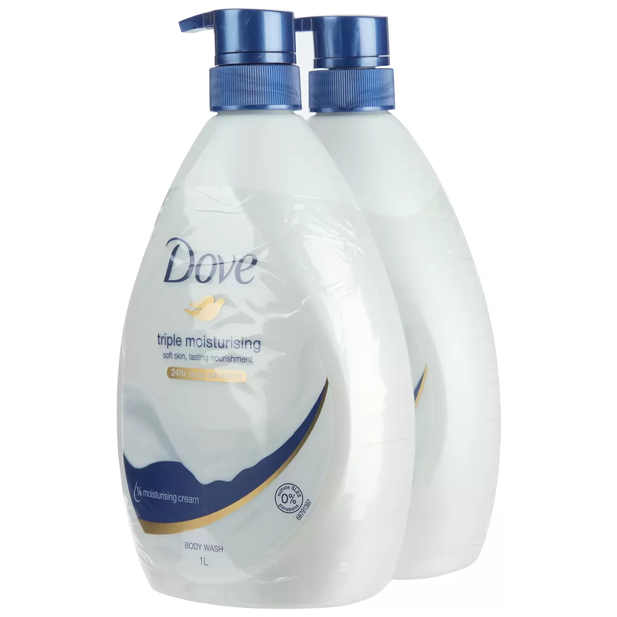 Dove Triple Moisturising Body Wash 2 x 1L