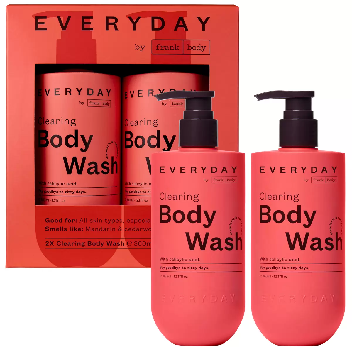 Frank Body Clearing Body Wash 2 x 360ml