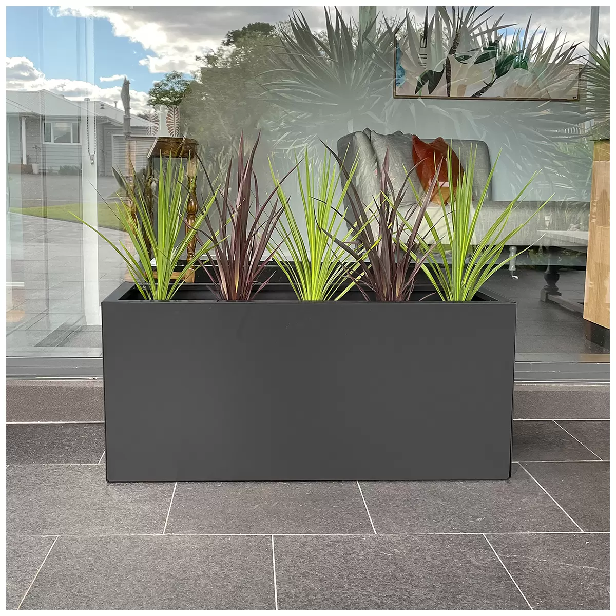 Greenlife Designer Planter Box L x 900 x W x 340 x H 400mm Charcoal