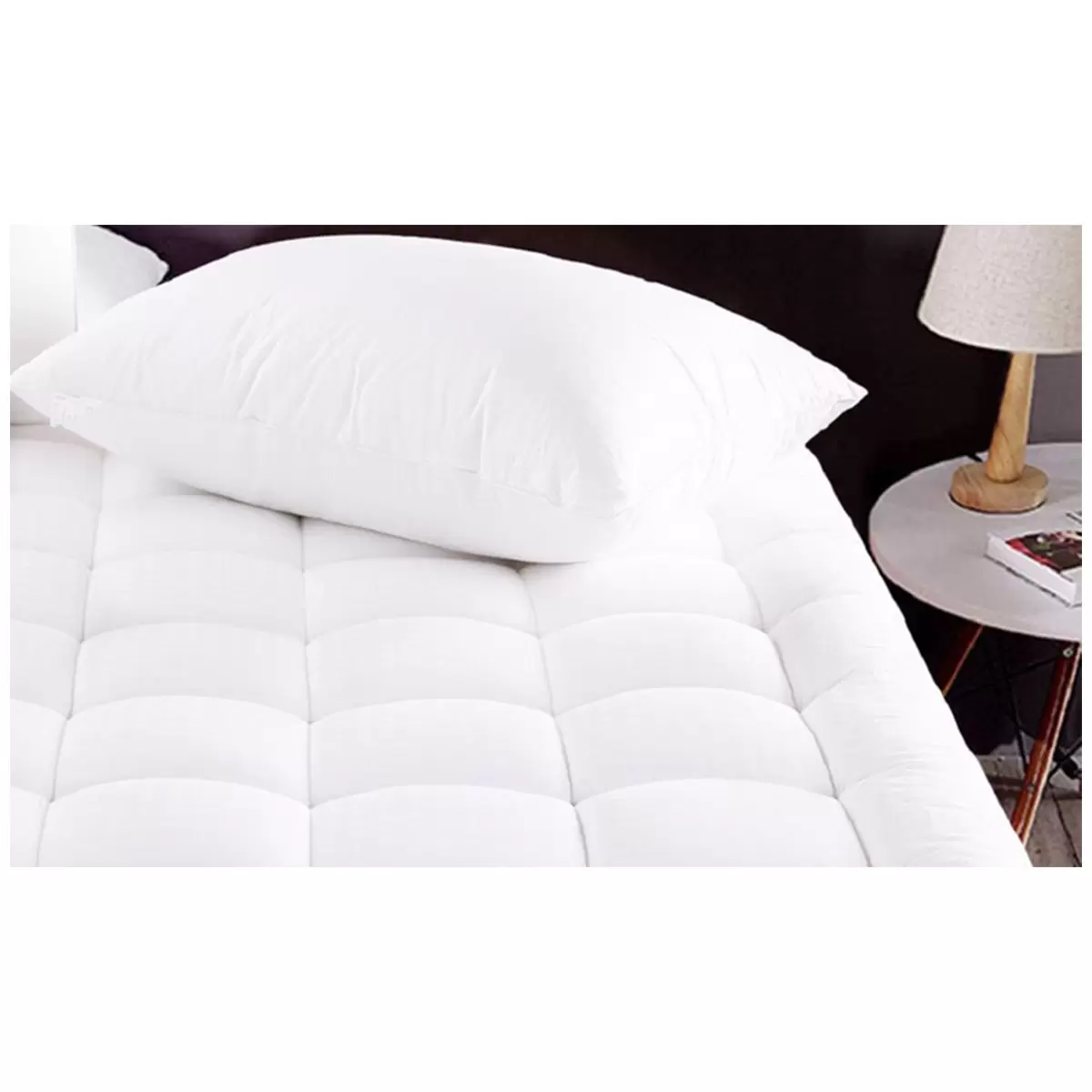 Kingtex Shangri-La Hotel Quality Cooling 5Star Bamboo Mattress Topper King Single White