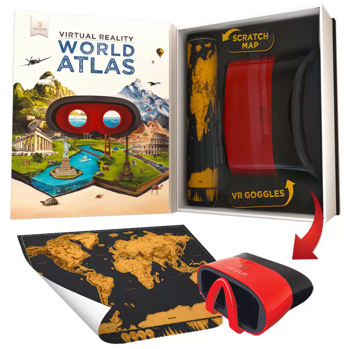 Abacus Virtual Reality Gift Box World Atlas">