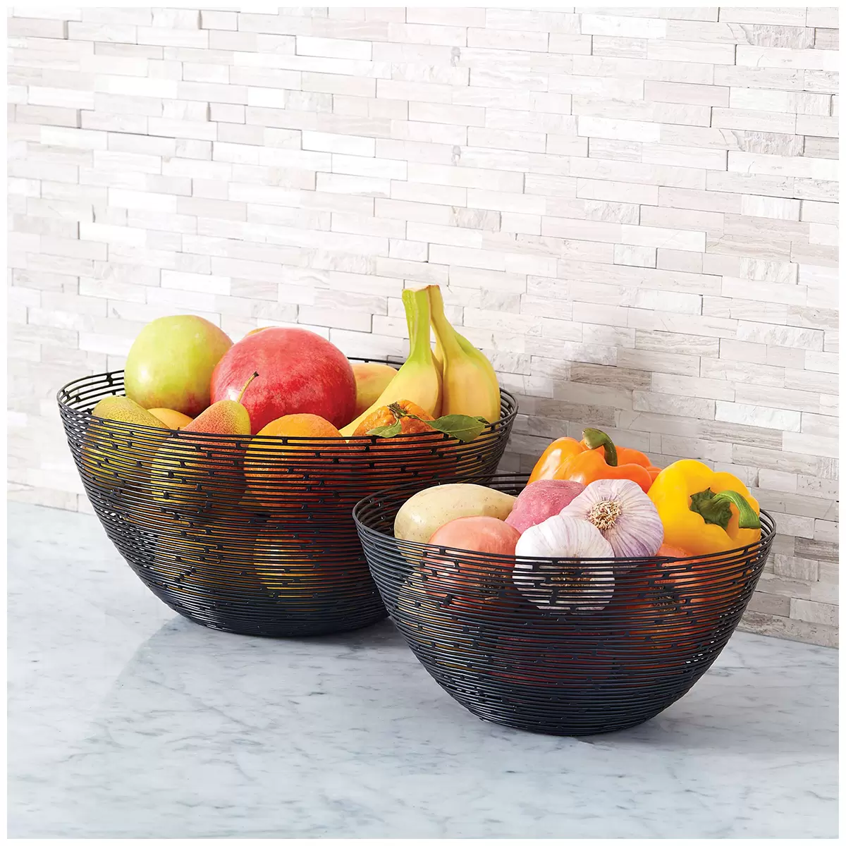 Gourmet Basics by Mikasa Metal Baskets Set of 2