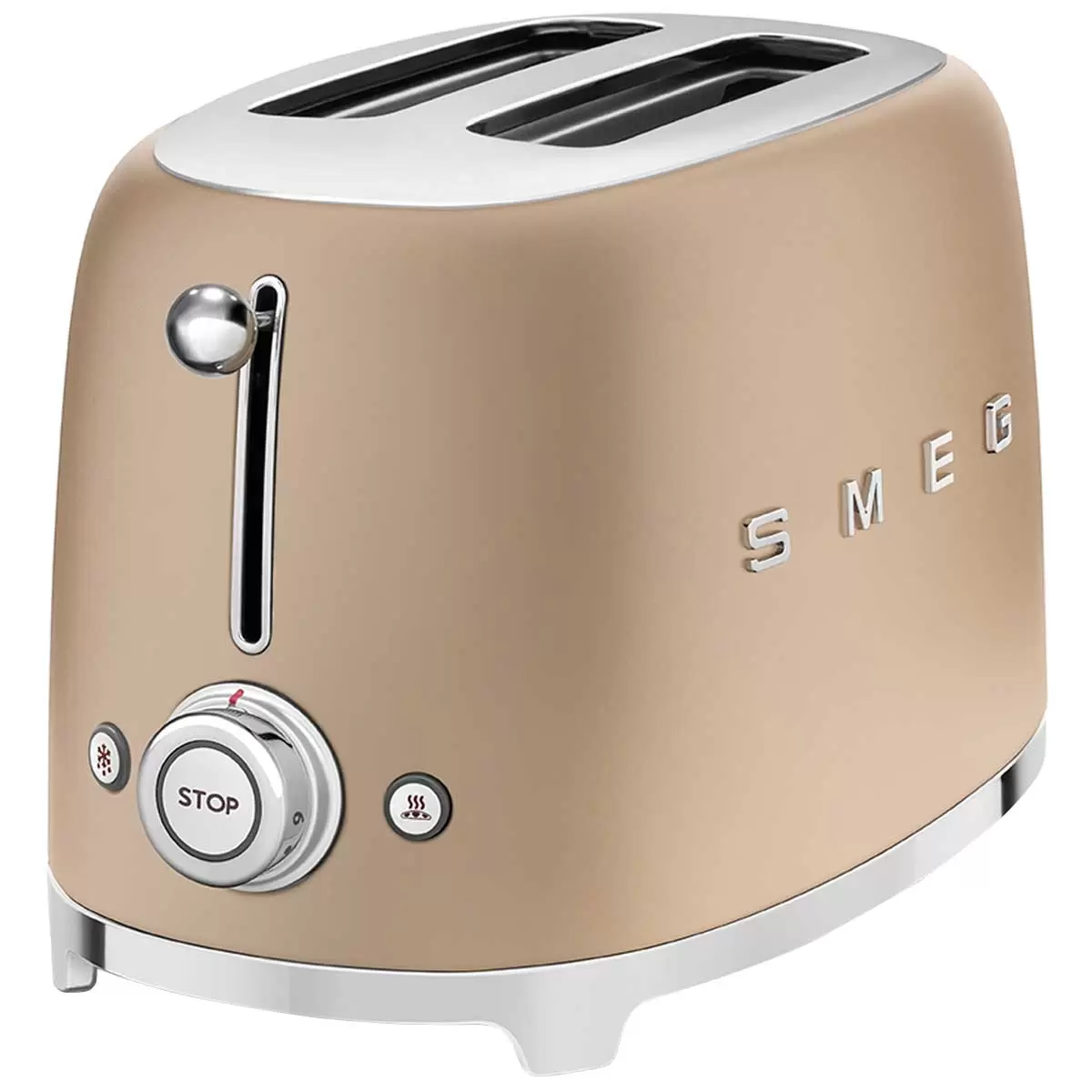 Smeg 50's Style Toaster 2 Slice Matte Champagne TSF01CHMAU